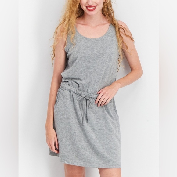 Ideology 🆕 Off-Duty Womens Drawstring Waist Sleeveless Dress - Picture 1 of 4
